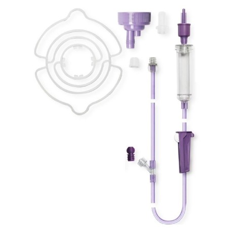 Flocare deflussore per sacche preriempite e bottiglie a gravita' Flocare deflussore per sacche preriempite e bottiglie a gravita'