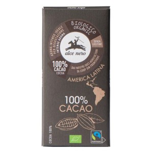 Tavoletta cioccolato extrafondente bio 100% cacao 50 g