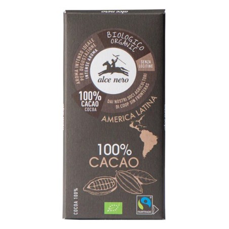 Tavoletta cioccolato extrafondente bio 100% cacao 50 g Tavoletta cioccolato extrafondente bio 100% cacao 50 g