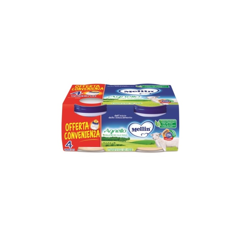 Mellin omogeneizzato agnello 4 pezzi x 80 g