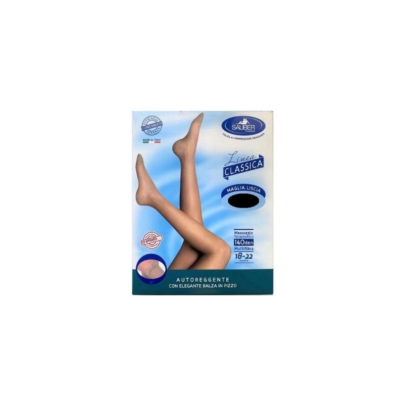 Sauber classico autoreggente maglia liscia 140 camel 2