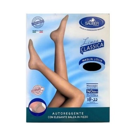 Sauber classico autoreggente maglia liscia 140 nero 5 Sauber classico autoreggente maglia liscia 140 nero 5