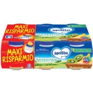Mellin omogeneizzato banana kiwi 6 x 100 g