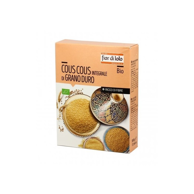 Cous cous integrale grano duro bio 500 g Cous cous integrale grano duro bio 500 g