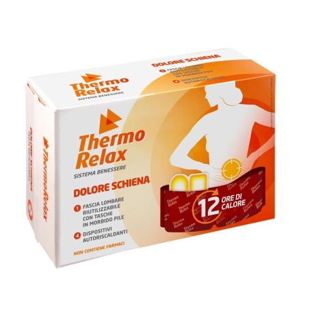 Thermorelax fascia lombare dolore schiena+4 dispositivi autoriscaldanti
