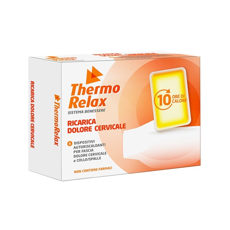 Thermorelax ricarica per fascia dolore cervicale 6 dispositivi autoriscaldanti