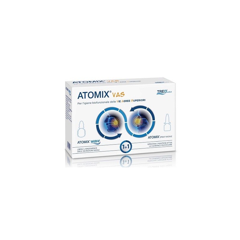 Atomix vas kit per igiene funzionale delle vie aeree superiori atomic wave + spray