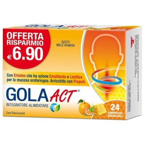 Gola act miele arancia 24 compresse orosolubili
