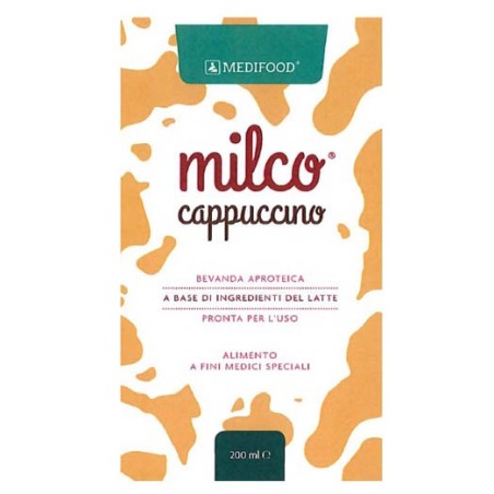 Medifood milco bevanda aproteica cappuccino 6 x 200 ml Medifood milco bevanda aproteica cappuccino 6 x 200 ml