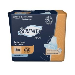 Pannolino serenity light man extra con adesivo o altro fissaggio 15 pezzi