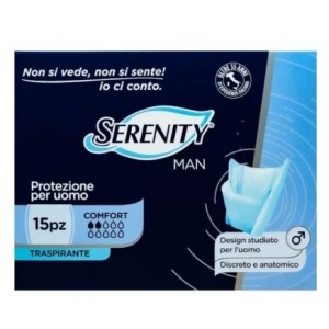 Pannolino serenity light man comfort con adesivo o altro fissaggio 15 pezzi