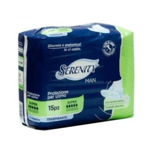 Pannolino serenity light man super con adesivo o altro fissaggio 15 pezzi