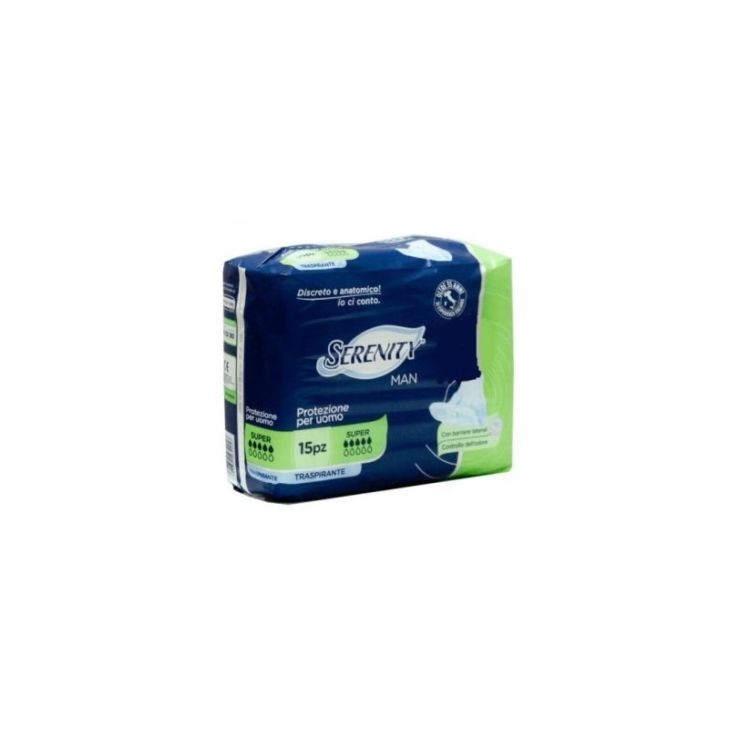 Pannolino serenity light man super con adesivo o altro fissaggio 15 pezzi
