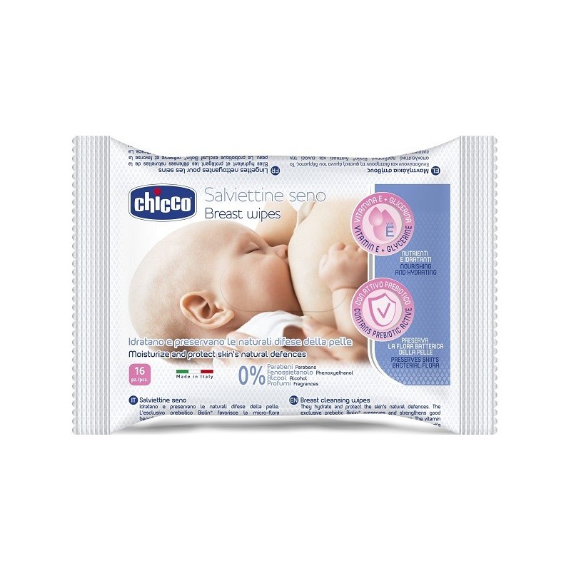 Chicco salviette detergenti per il seno 16 pezzi