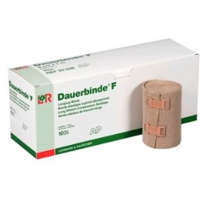 Benda elastica dauerbinde f alta estensibilita' compressioneleggera 12x700cm con graffette