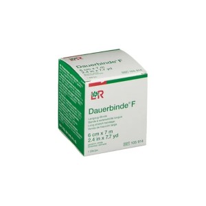 Benda elastica dauerbinde f alta estensibilita' compressioneleggera 6x700cm con graffette