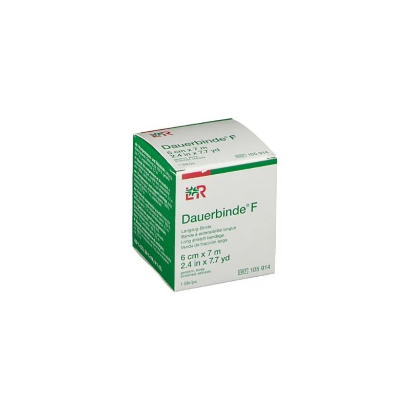 Benda elastica dauerbinde f alta estensibilita' compressioneleggera 6x700cm con graffette