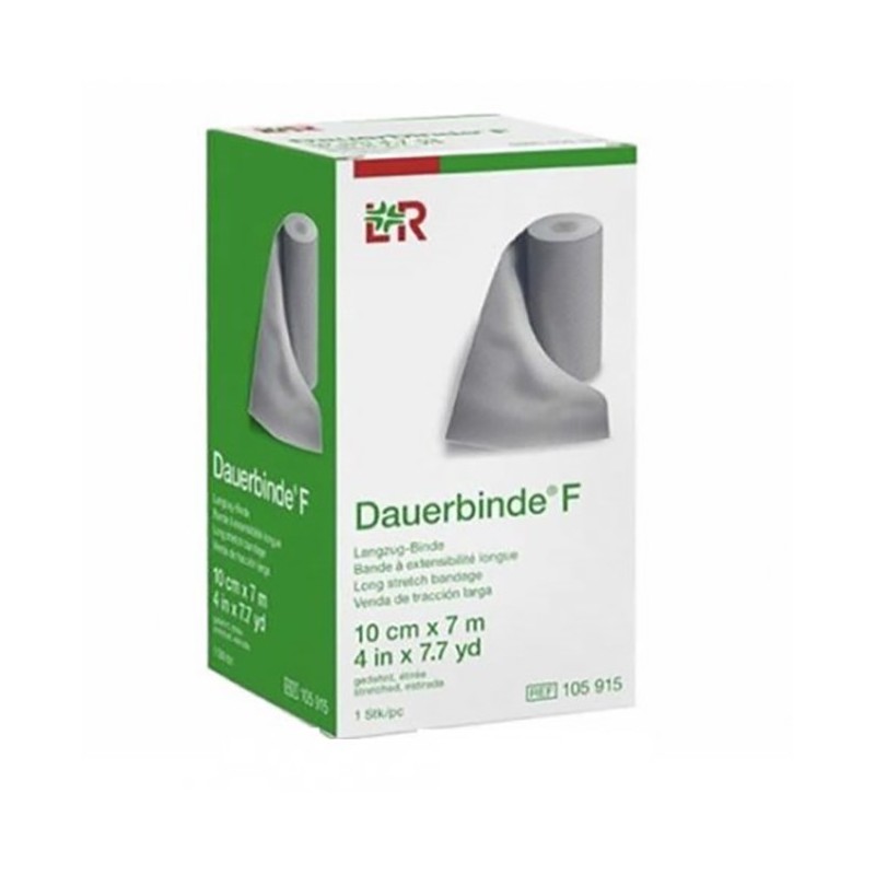 Benda elastica dauerbinde f alta estensibilita' compressioneleggera 10x700cm con graffette