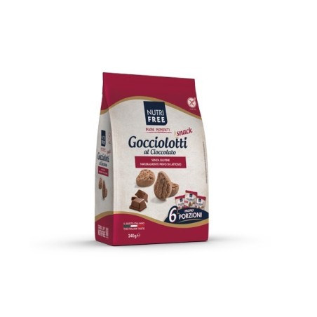 Nutrifree goccefrolla snack golosita' al cacao senza lattosio 6 monoporzioni da 40 g