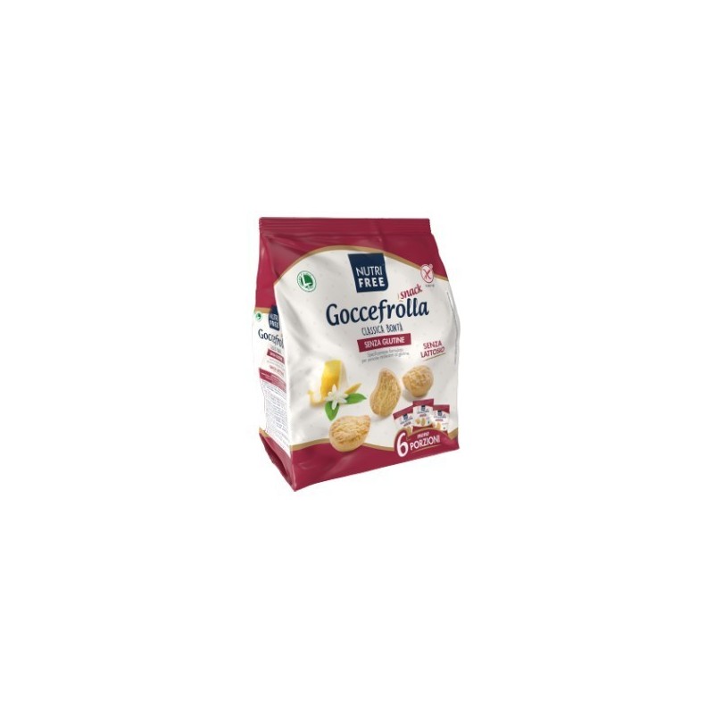 Nutrifree goccefrolla snack classica bonta' senza lattosio 6monoporzioni da 40 g
