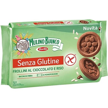 Mulino bianco senza glutine frollini al cioccolato e riso 6monoporzioni da 41,66 g