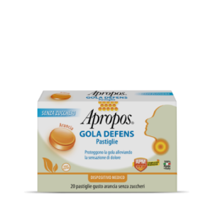 Apropos gola defens pro 20 pastiglie arancia senza zucchero