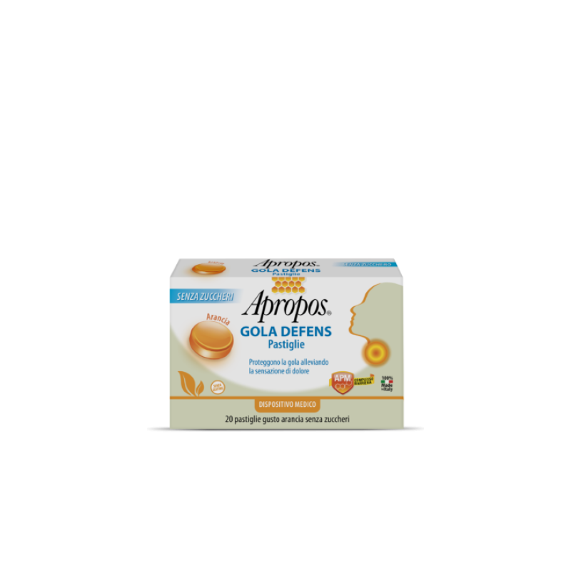 Apropos gola defens pro 20 pastiglie arancia senza zucchero