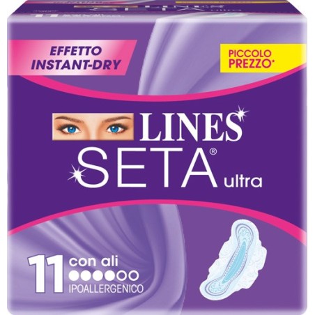 Lines seta ultra assorbenti con ali 11 pezzi Lines seta ultra assorbenti con ali 11 pezzi