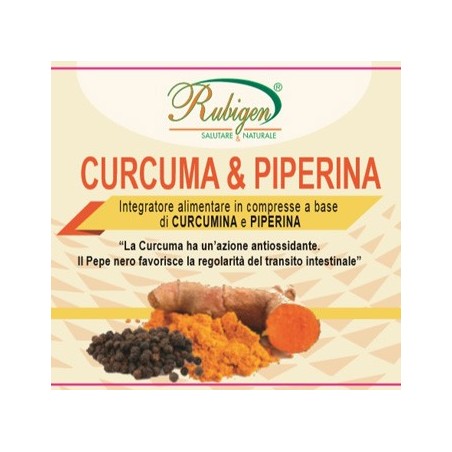 Curcuma & piperina rubigen 120 compresse da 500 mg