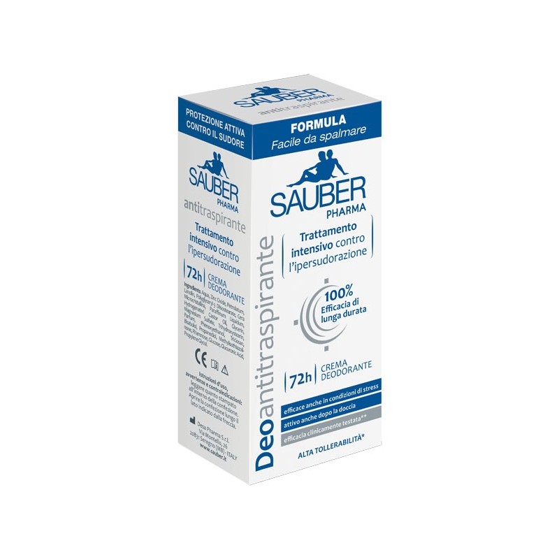 Sauber deoantitraspirante 72h crema 30 ml Sauber deoantitraspirante 72h crema 30 ml