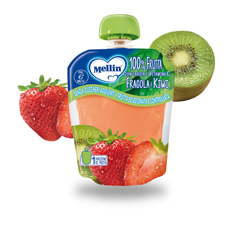 Mellin pouch fragola kiwi 90 g