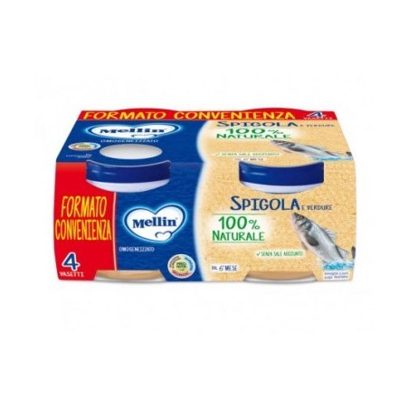 Mellin omogeneizzato di spigola e verdure 4 x 80 g