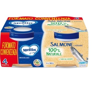 Mellin omogeneizzato di salmone e verdure 4 x 80 g