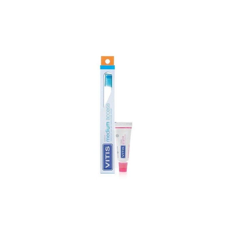 Vitis spazzolino medium access + vitis dentrifricio gingival15 ml Vitis spazzolino medium access + vitis dentrifricio gingival15 ml