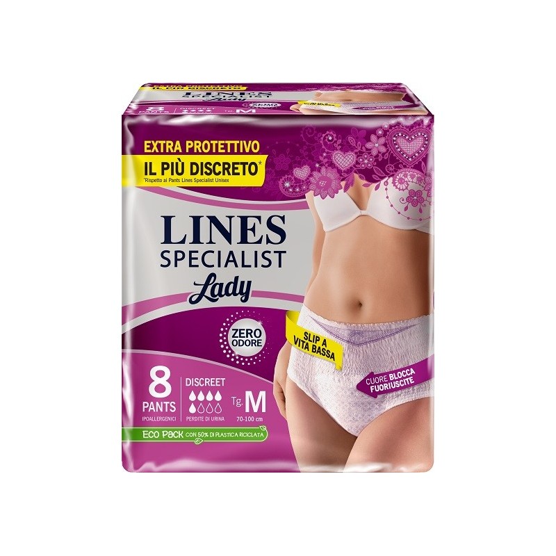 Lines specialist pants discreet m farma 8 pezzi