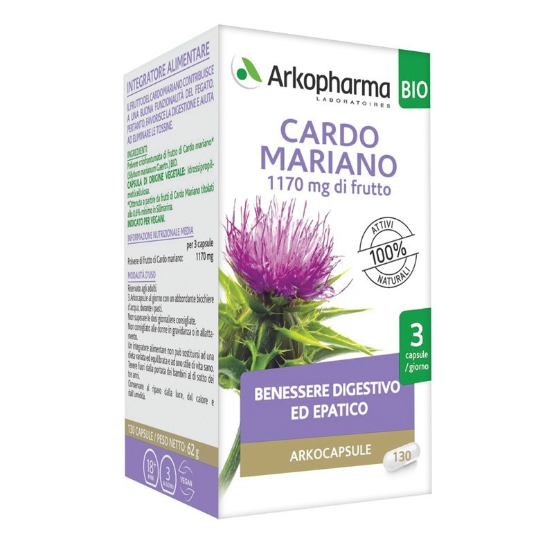 Arko capsule cardo mariano bio 130 capsule
