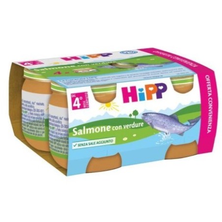 Hipp omogeneizzato salmone/verdure 4x80 g