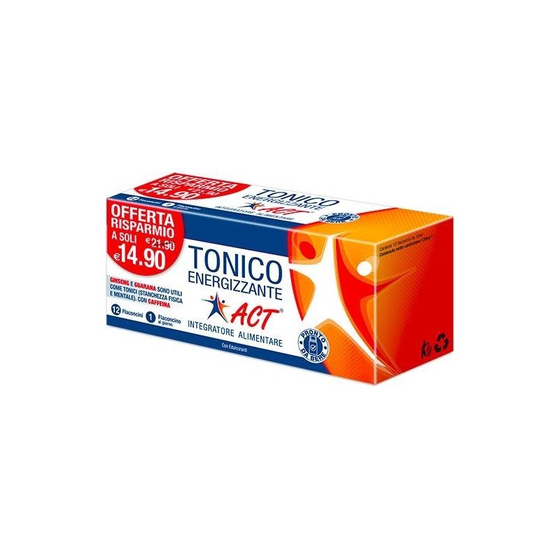 Tonico energizzante act 12 flaconcini x 10 ml