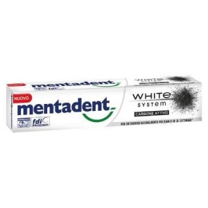 Mentadent white system charcoal 75 ml