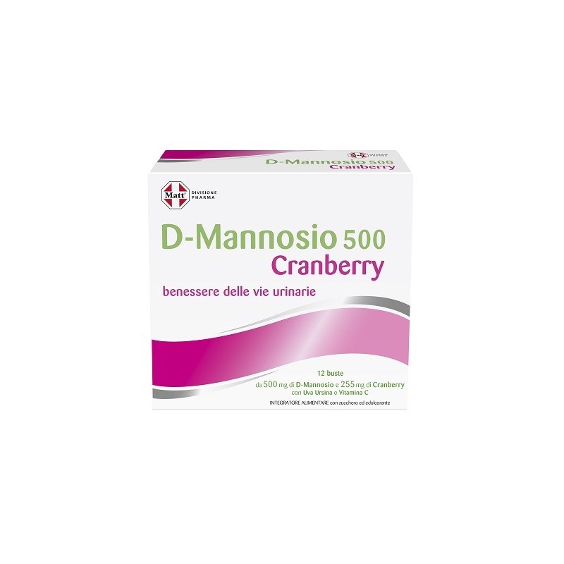 Matt divisione pharma d-mannosio 500 cranberry 12 bustine