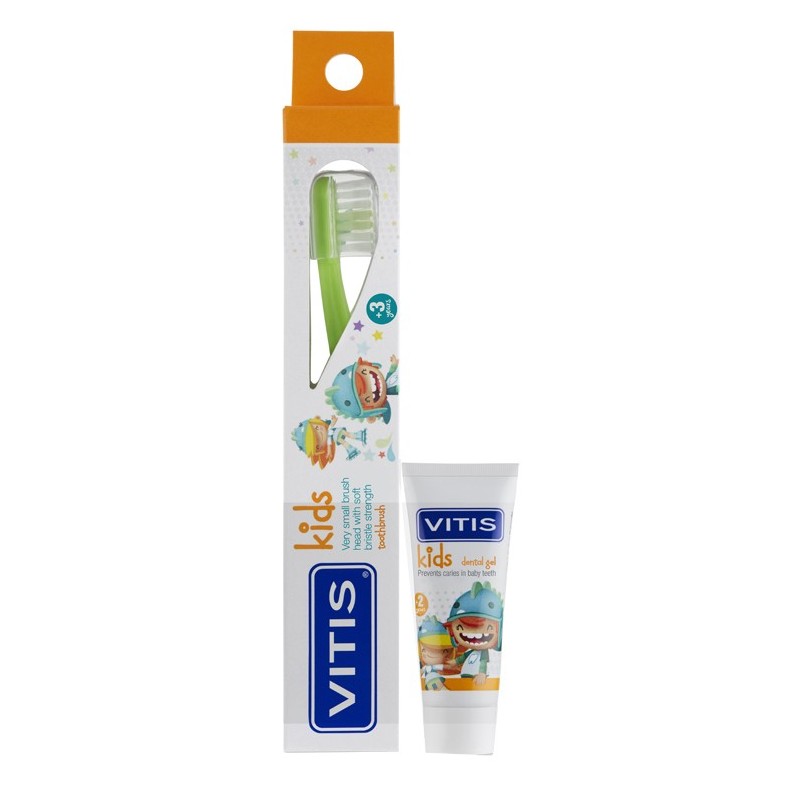 Vitis kids spazzolino + gel 8 ml Vitis kids spazzolino + gel 8 ml