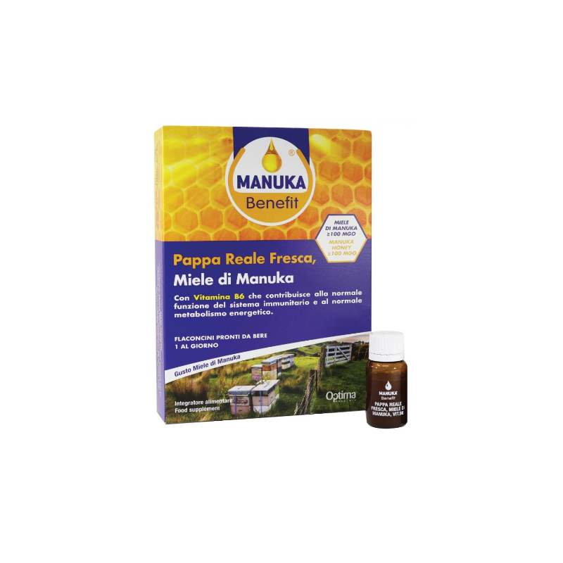 Manuka benefit pappa reale manuka vitamina b6 10 flaconcini10 ml