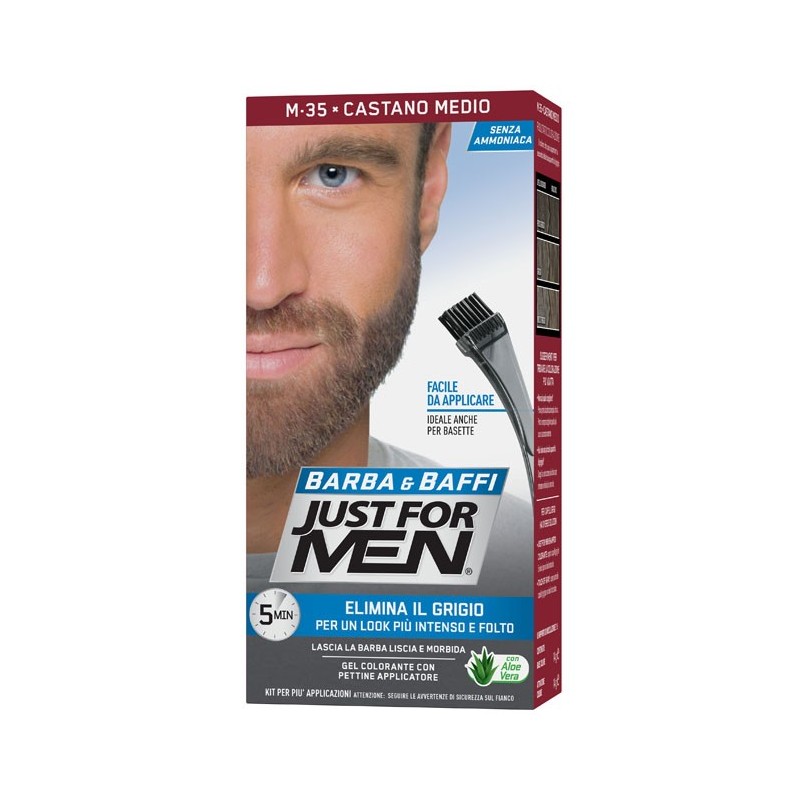 Just for men barba & baffi m35 castano medio 51 g