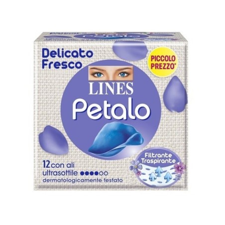 Lines petalo blu assorbente con ali 12 pezzi