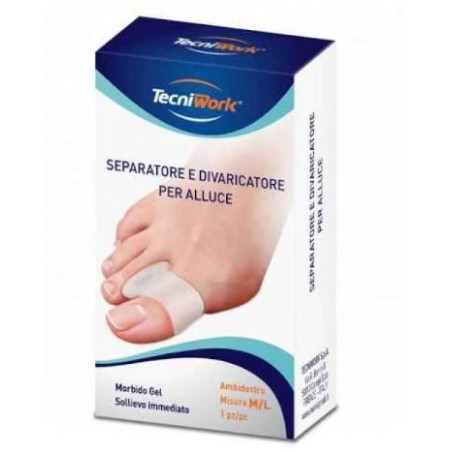 Allux care separatore e divaricatore per alluce a doppio anello