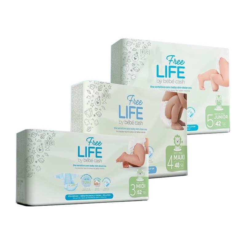 Freelife by bebecash maxi taglia 4 7-18 kg girovita 38-60 cm48 pezzi