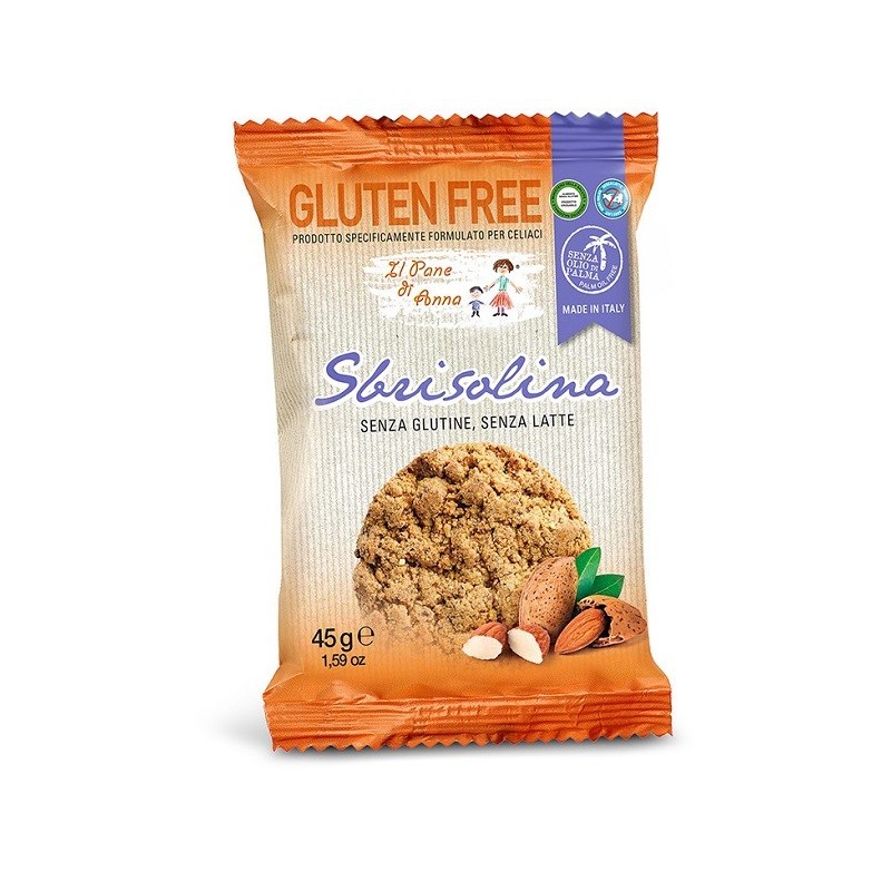 Il pane di anna sbrisolina senza glutine e senza latte 45 g Il pane di anna sbrisolina senza glutine e senza latte 45 g