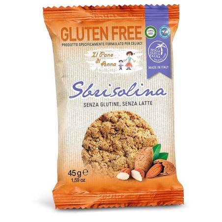 Il pane di anna sbrisolina senza glutine e senza latte 45 g Il pane di anna sbrisolina senza glutine e senza latte 45 g