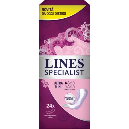 Pannolone sagomato lines specialist ultramini 24 pezzi farma
