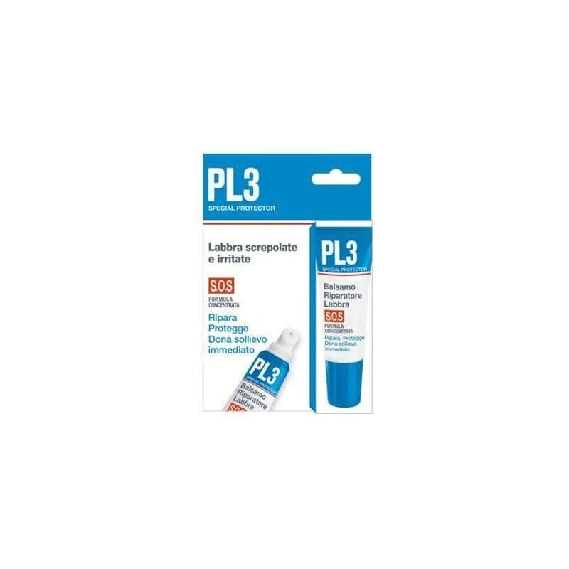Pl3 balsamo riparatore labbra sos 7,5 ml